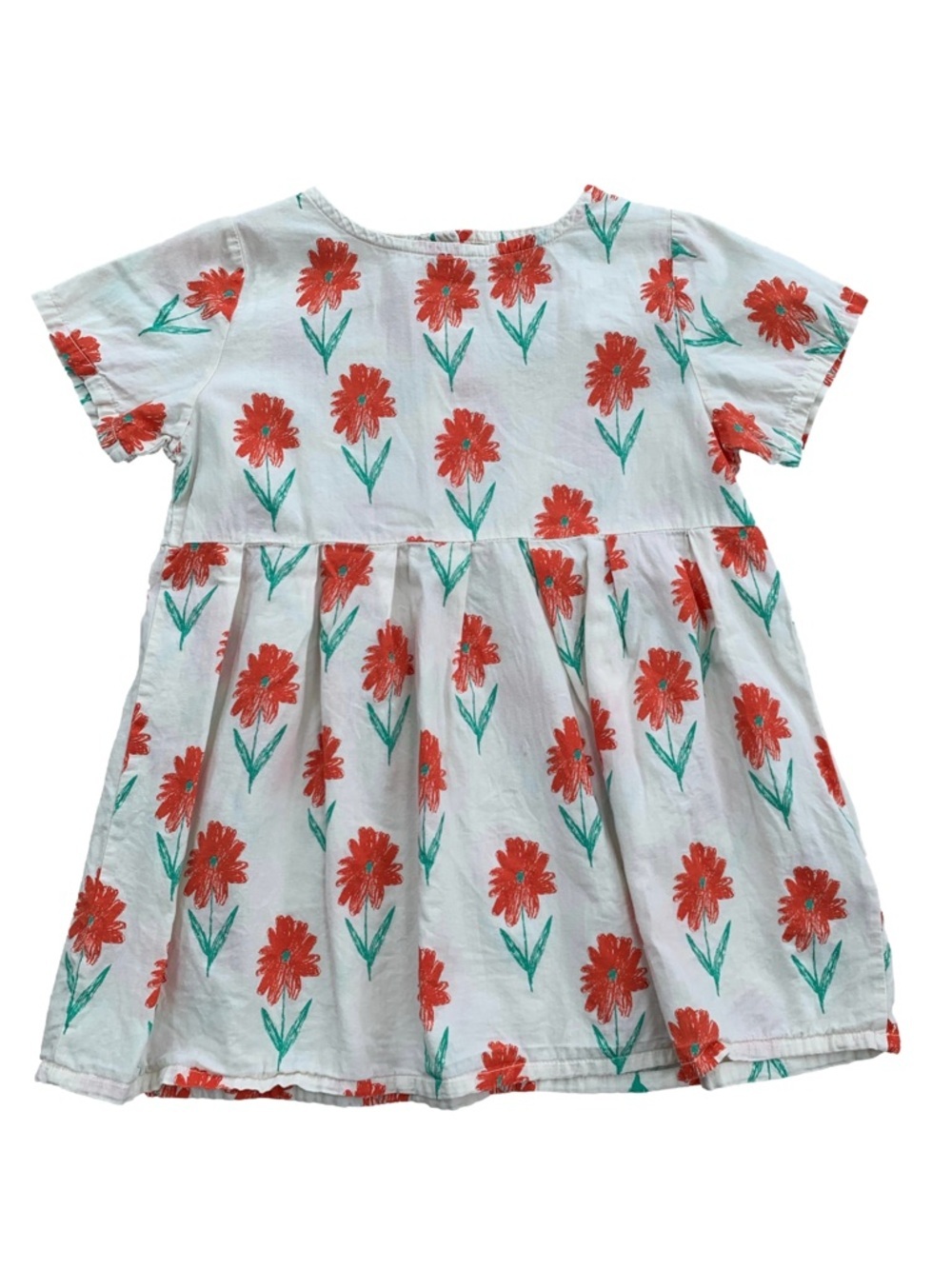Bobo Choses Size 2-3 Years Petunia Floral Woven Organic Cotton Dress